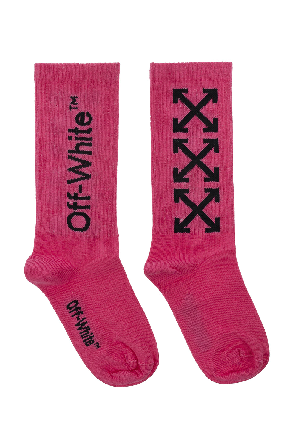 Pink off 2025 white socks